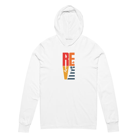 The REV Sun Hooded Long-Sleeve tee